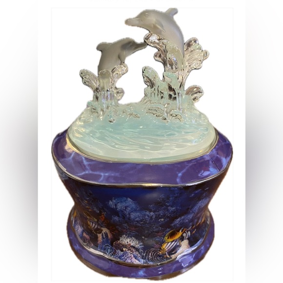 Christian Riese Lassen Other - Christian Riese Lassen Porcelain Music Box.Dolphin Majesty.  Dated 2002